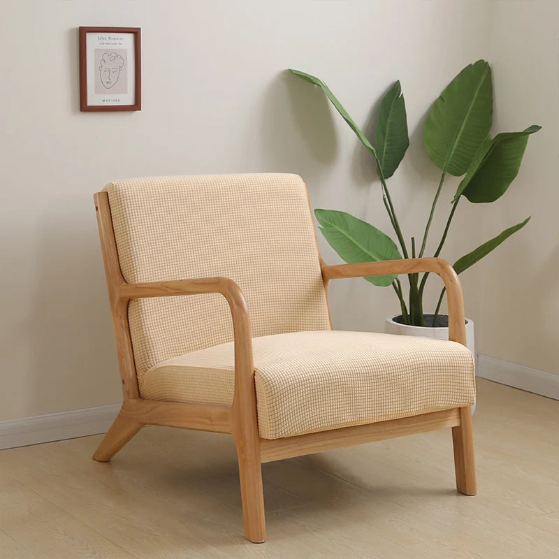 Housse de fauteuil scandinave beige