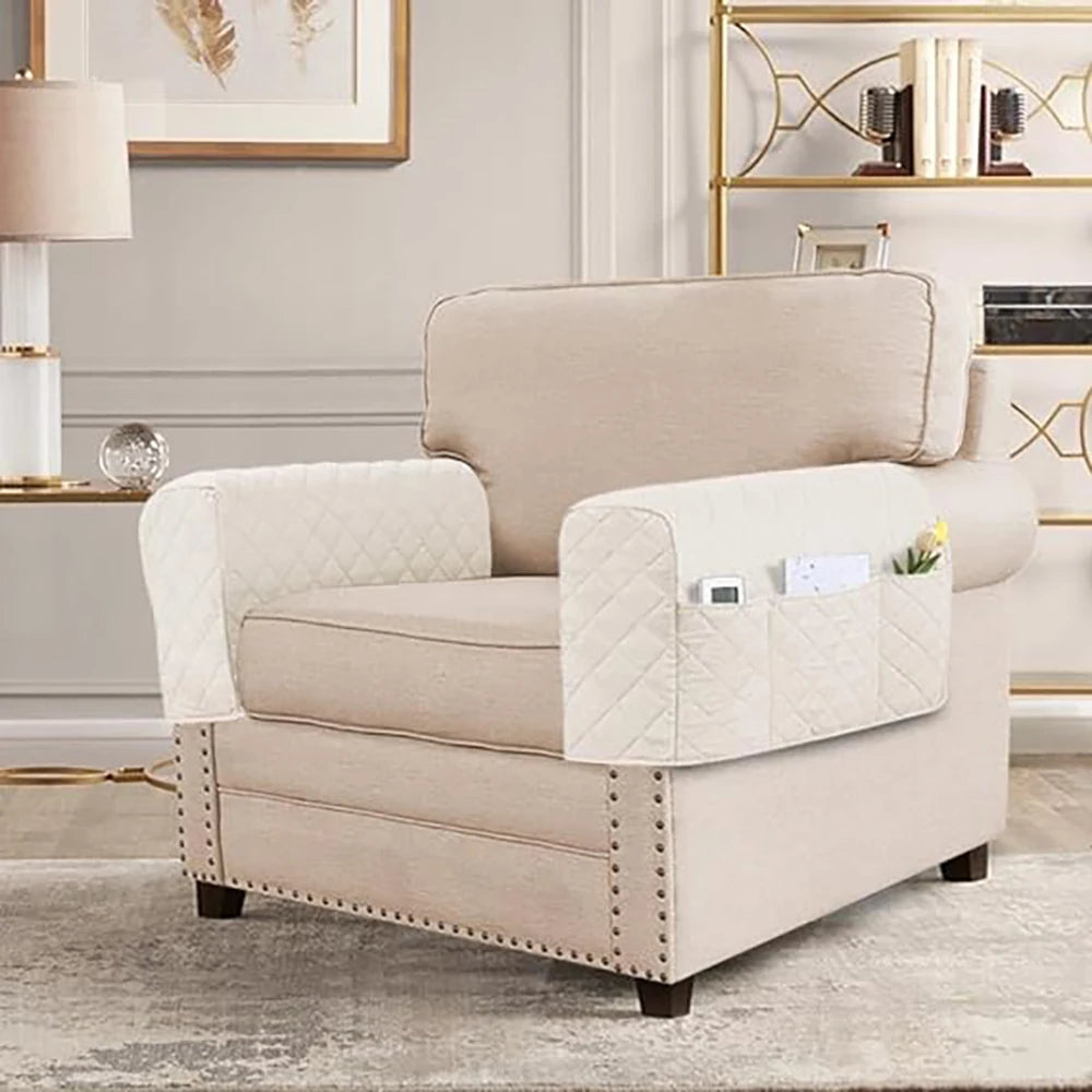 Housse protection accoudoirs fauteuil canapé