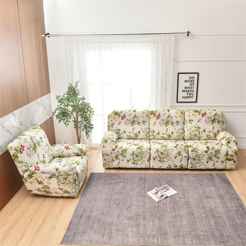 Housse pour fauteuil et canapé relax inclinable motif imprimé
