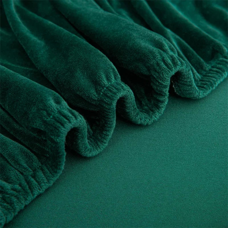 finitions renforcées velours vert