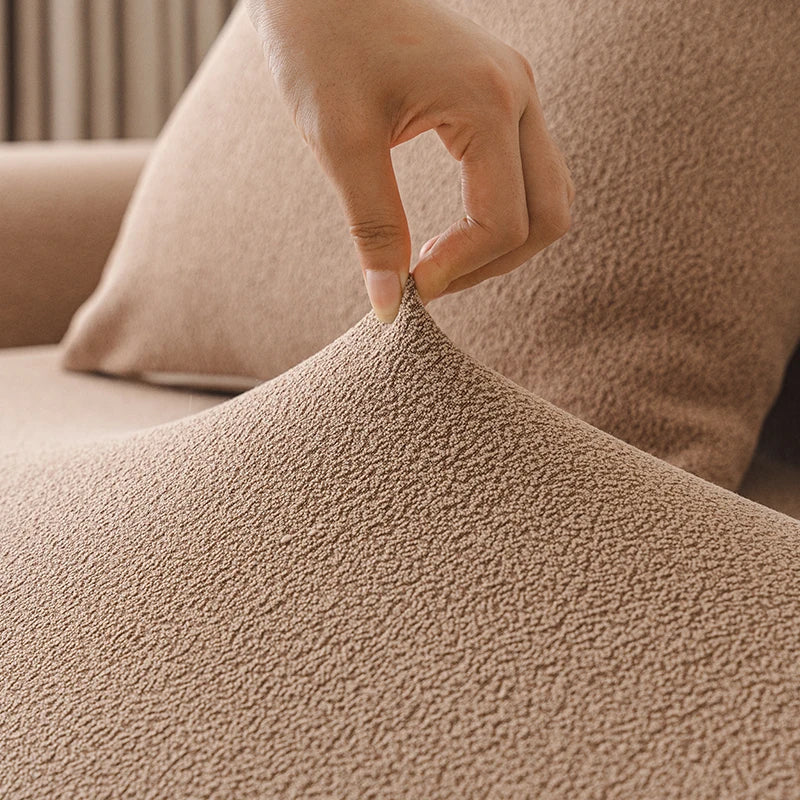 tissu extensible teddy taupe