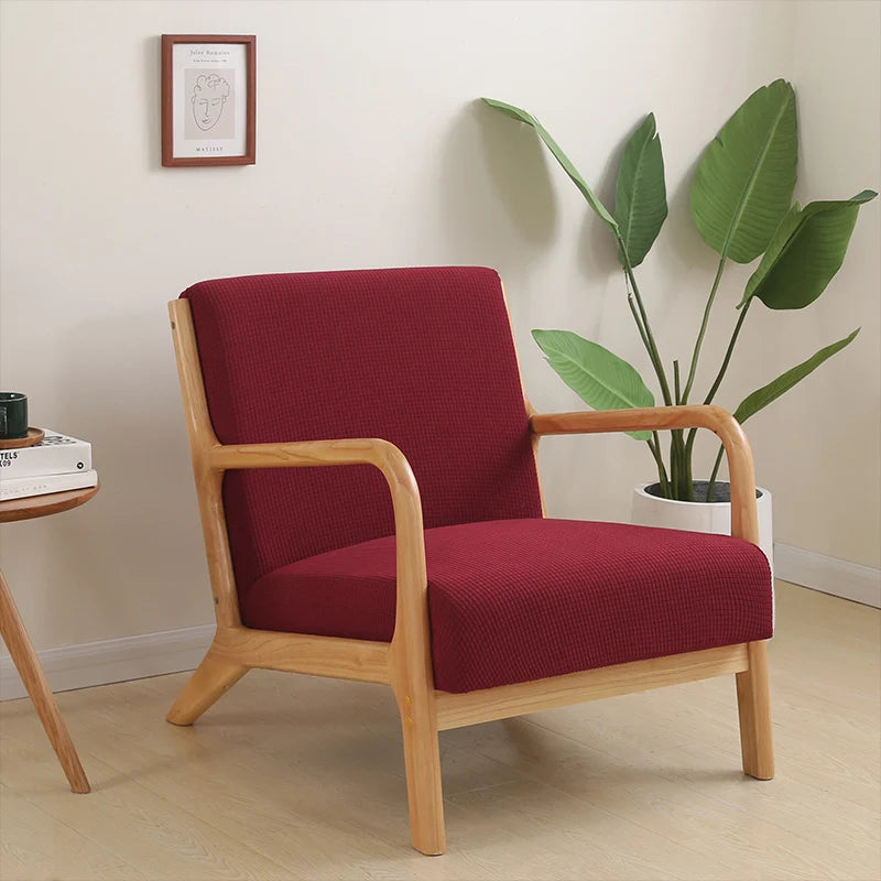 Housse de fauteuil scandinave bordeaux