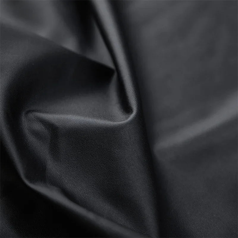tissu simili cuir noir