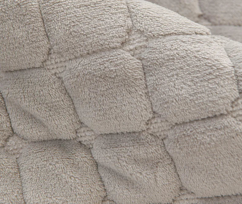 velours capitonnée gris clair