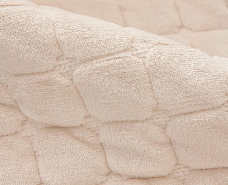 velours capitonnée beige matelassé