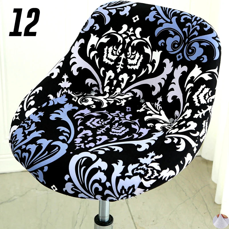 Housse extensible pour tabouret de bar coque motif 12