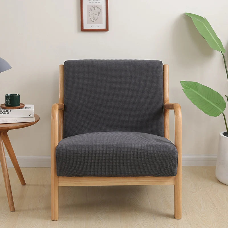 Housse de fauteuil scandinave gris foncé