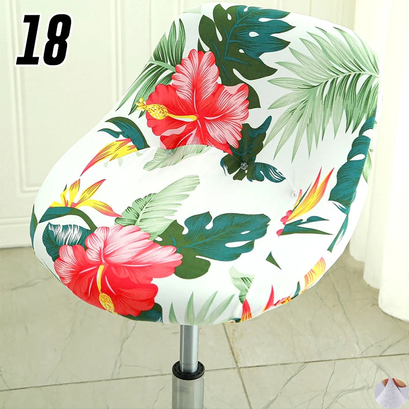 Housse extensible pour tabouret de bar coque motif 18