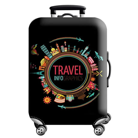 Housse de protection pour valise à roulette cabine ou XLmotif 4