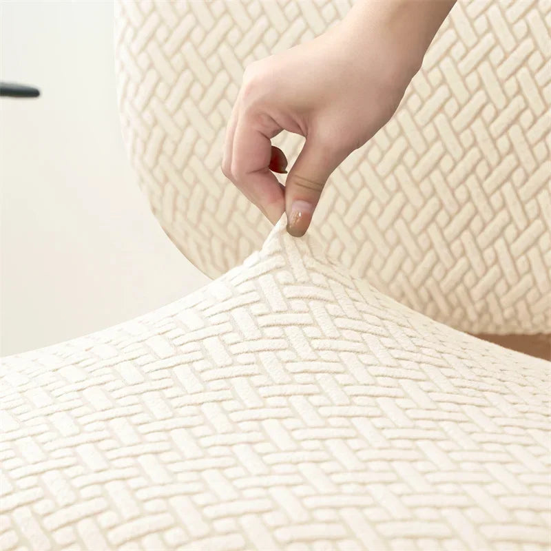 tissu extensible beige velours damassé