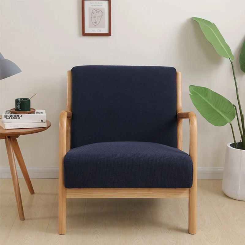 Housse de fauteuil scandinave bleue marine