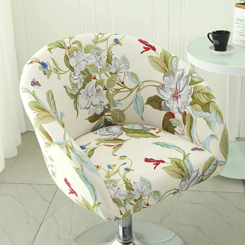 Housse de chaise de bar gabin grand dossier incurvé lycra