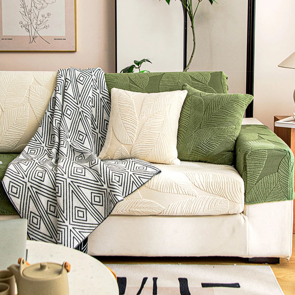 Housse de coussin pour canapé velours hibiscus déperlant nouveaux modèle 2025