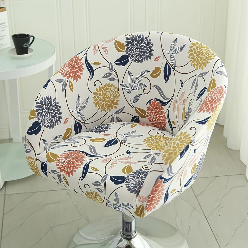 Housse de chaise de bar gabin grand dossier incurvé lycra