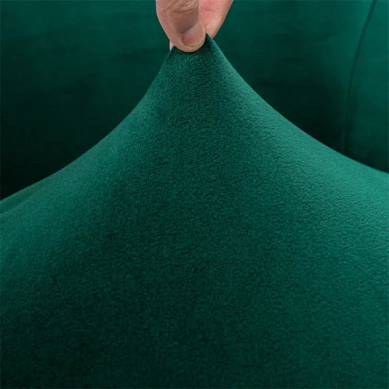 tissu extensible velours vert