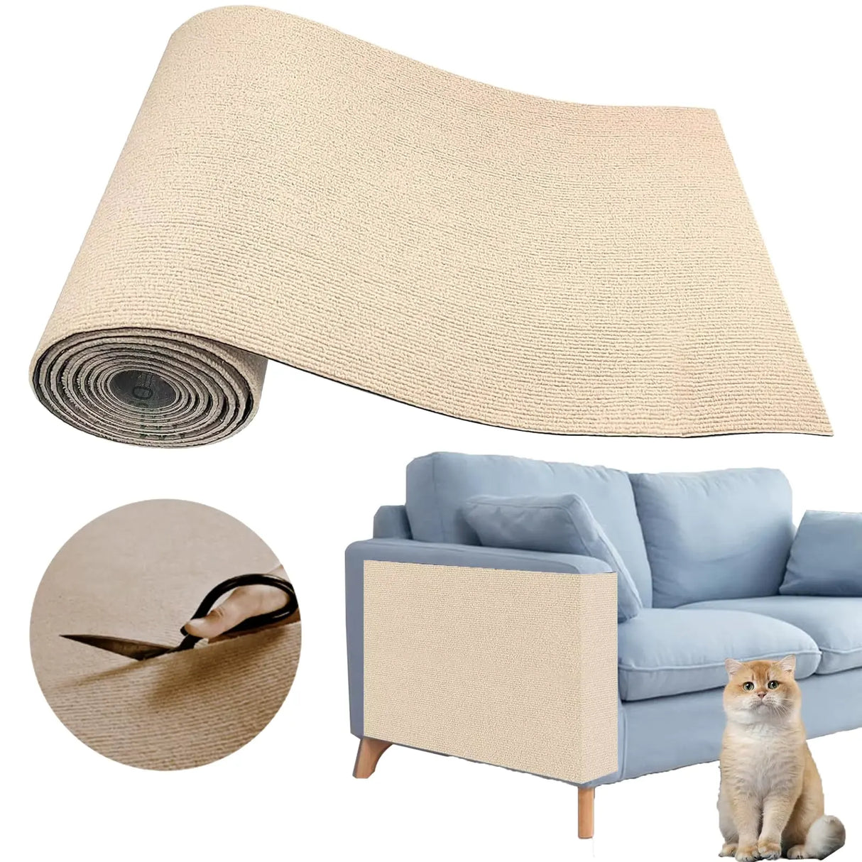 Tissu protecteur à découper pour canapé – Résistant aux griffures de chat