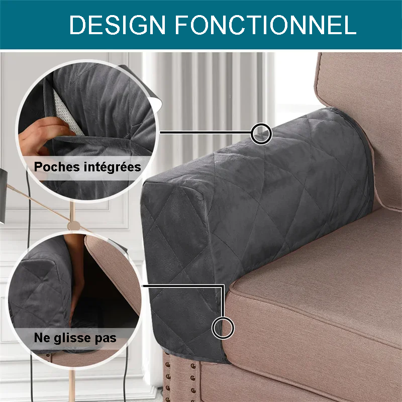 poches intégrées et ne glisse pas