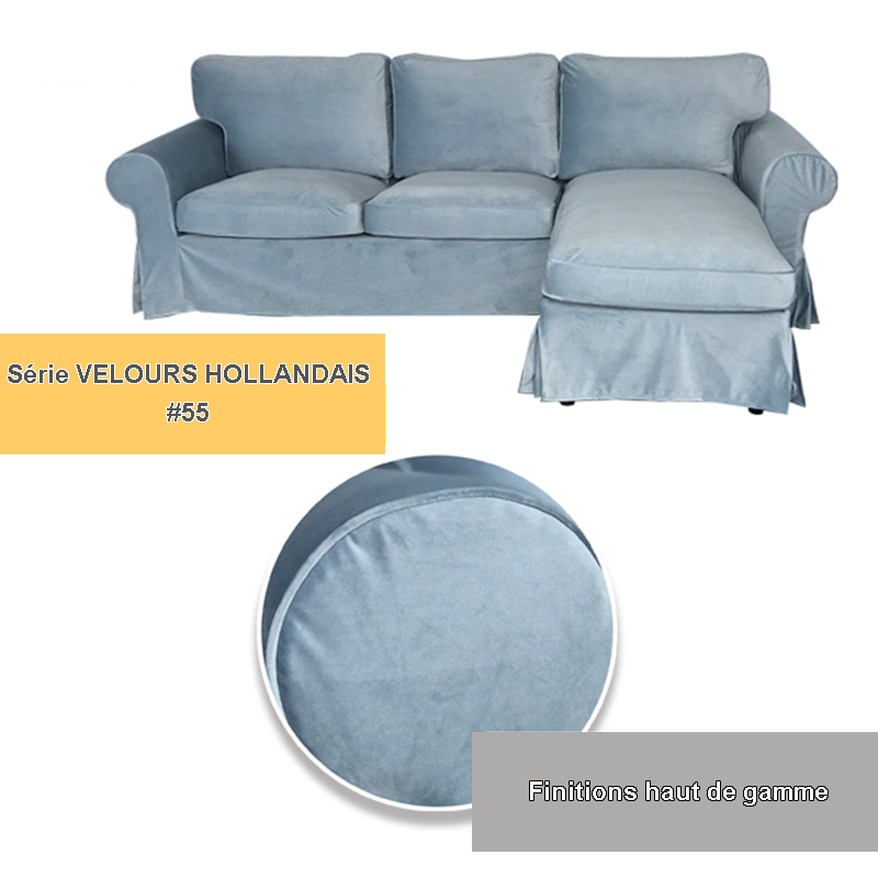 housse canapé ikea ektorp haut de gamme velours hollandais