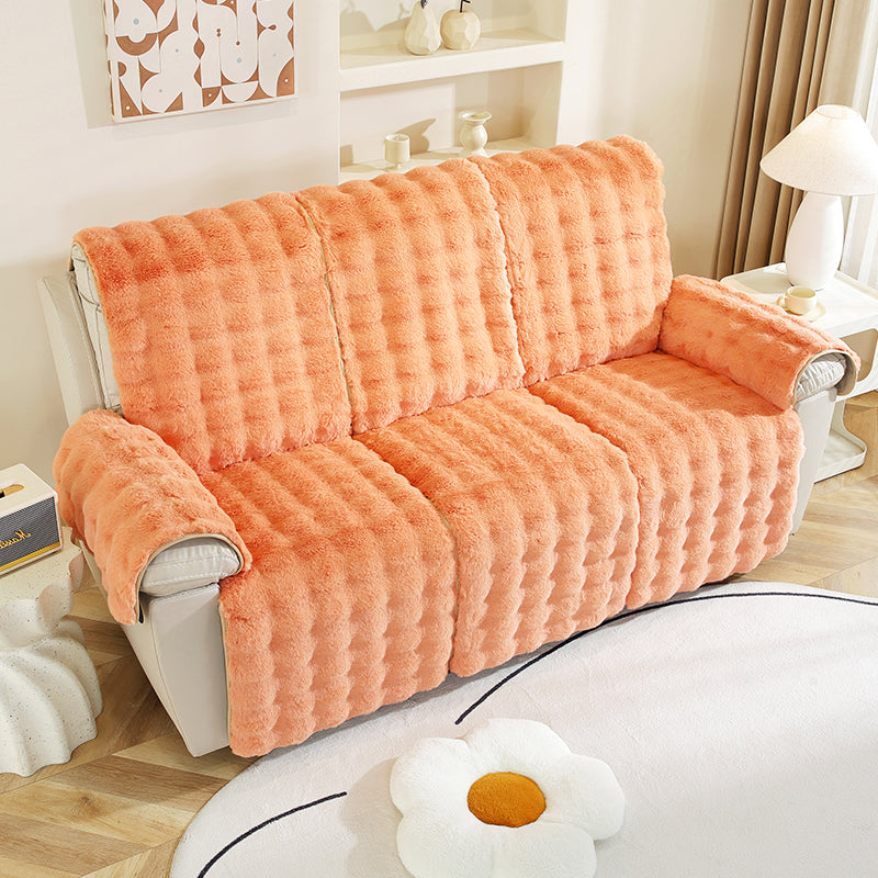 housse canapé relax luxe sur mesure  haut de gamme orange