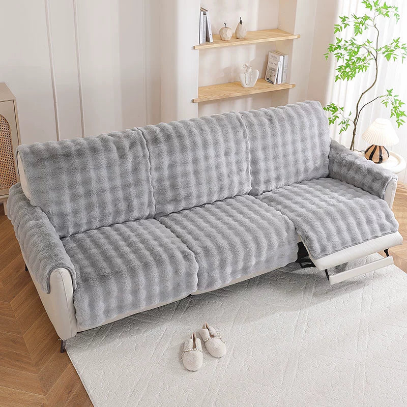 housse canapé relax luxe sur mesure  nuage de douceur gris clair 2