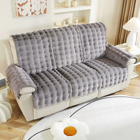 housse canapé relax luxe sur mesure  nuage de douceur gris foncé 2