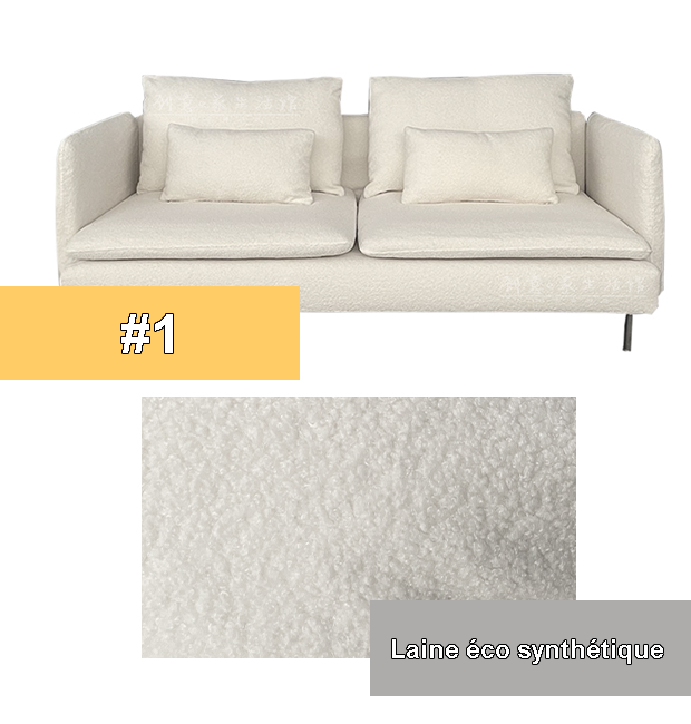 Housse canapé IKEA SODERHAMN luxe laine blanc