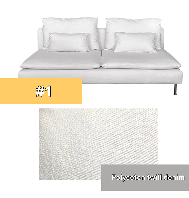 Housse canapé IKEA SODERHAMN blanc polycoton twill denim