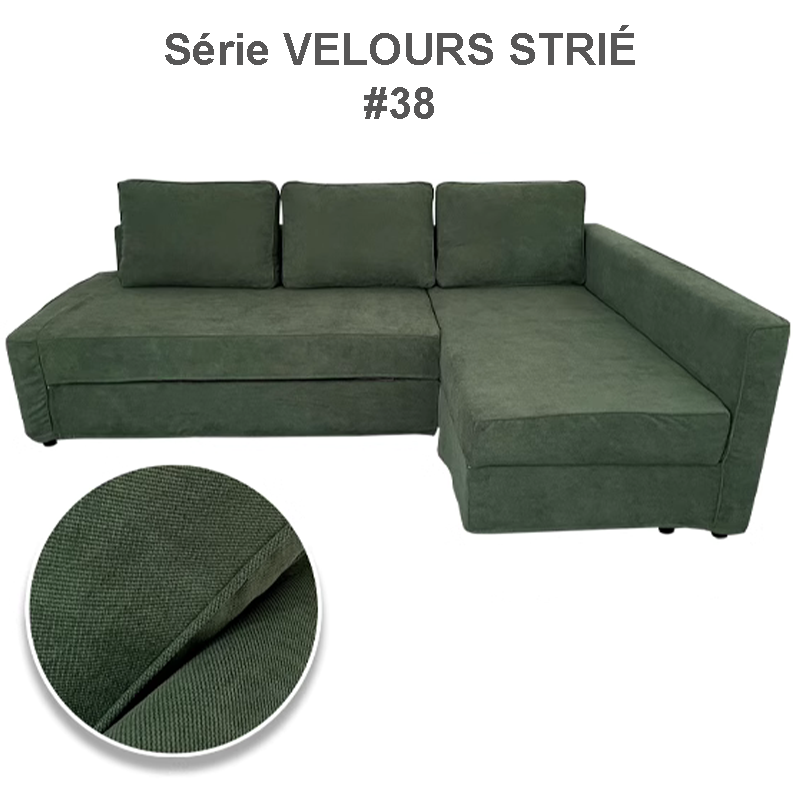 Housse pour canapé convertible IKEA FRIHETEN velours strié