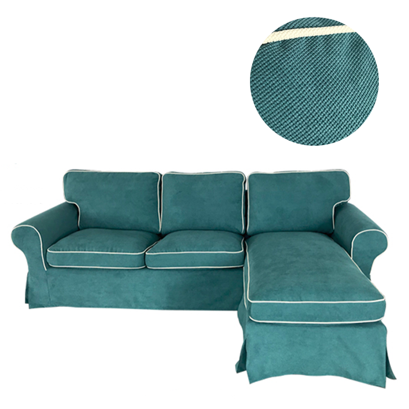 Housse canapé d'angle IKEA EKTORP  méridienne - Velours strié renforcé anti griffes