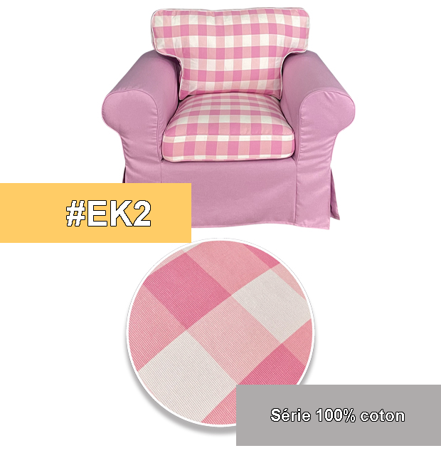 Housse fauteuil IKEA EKTORP haut de gamme 100% coton casaharmony