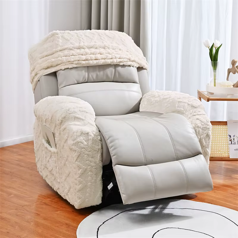 housse pour fauteuil relax hiver scandinave tissu épais