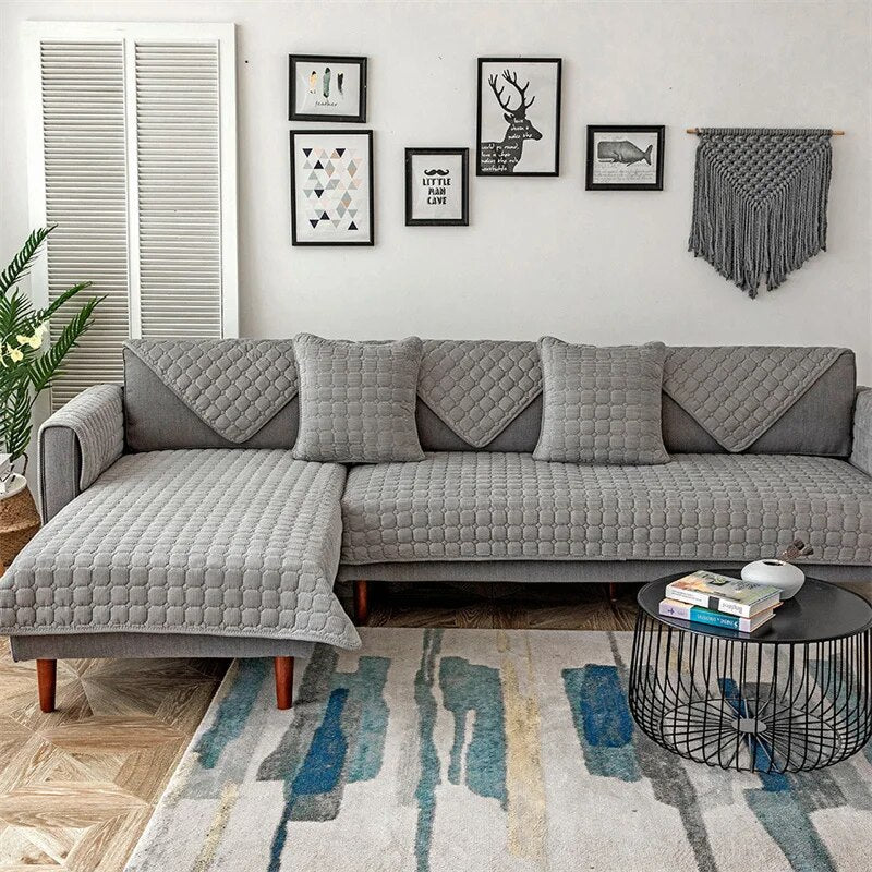 housses canapé antidérapantes velours côtelé