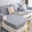 Housses de coussins de canapé anti griffes de chat gris