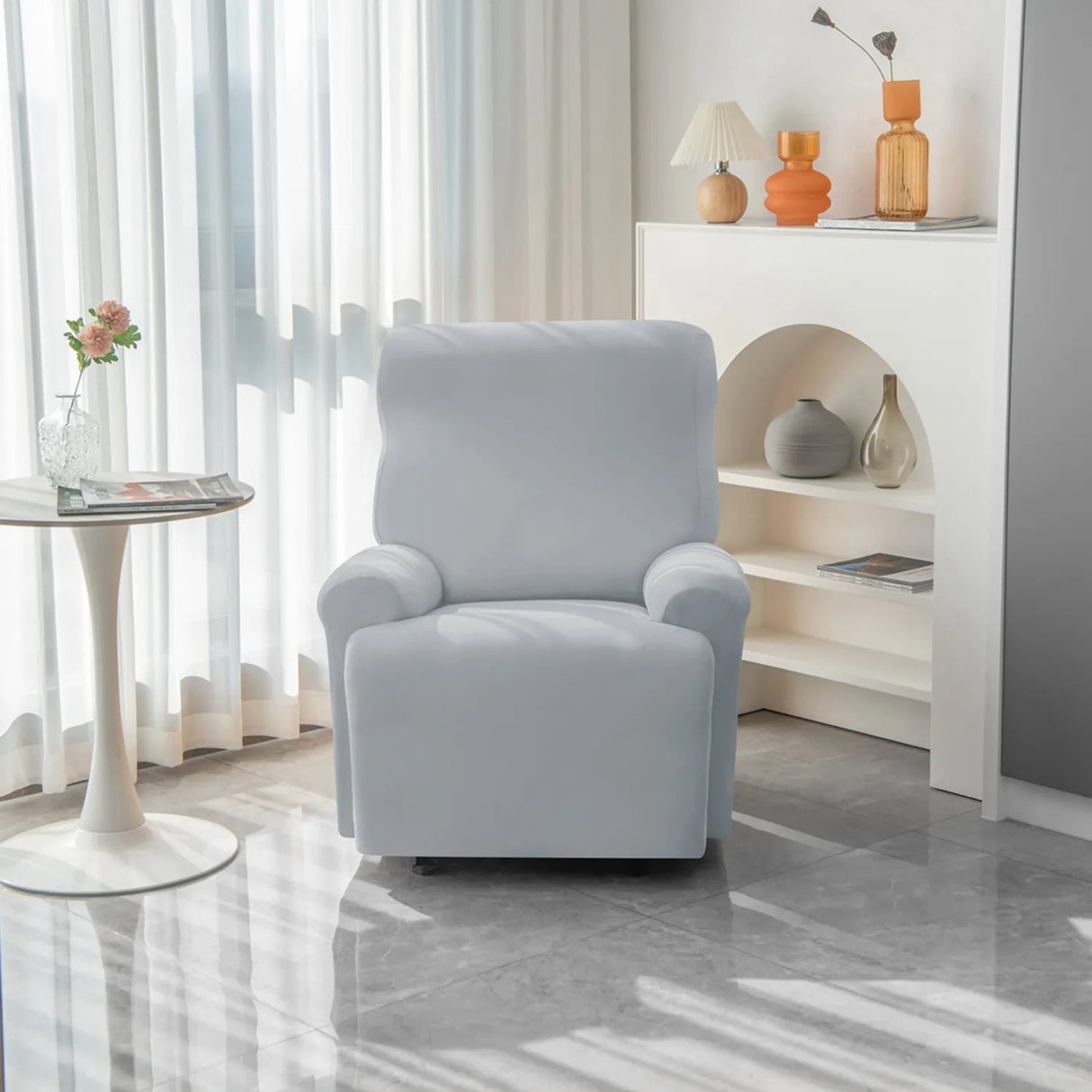 Housse pour fauteuil relax 4 pièces vue de face