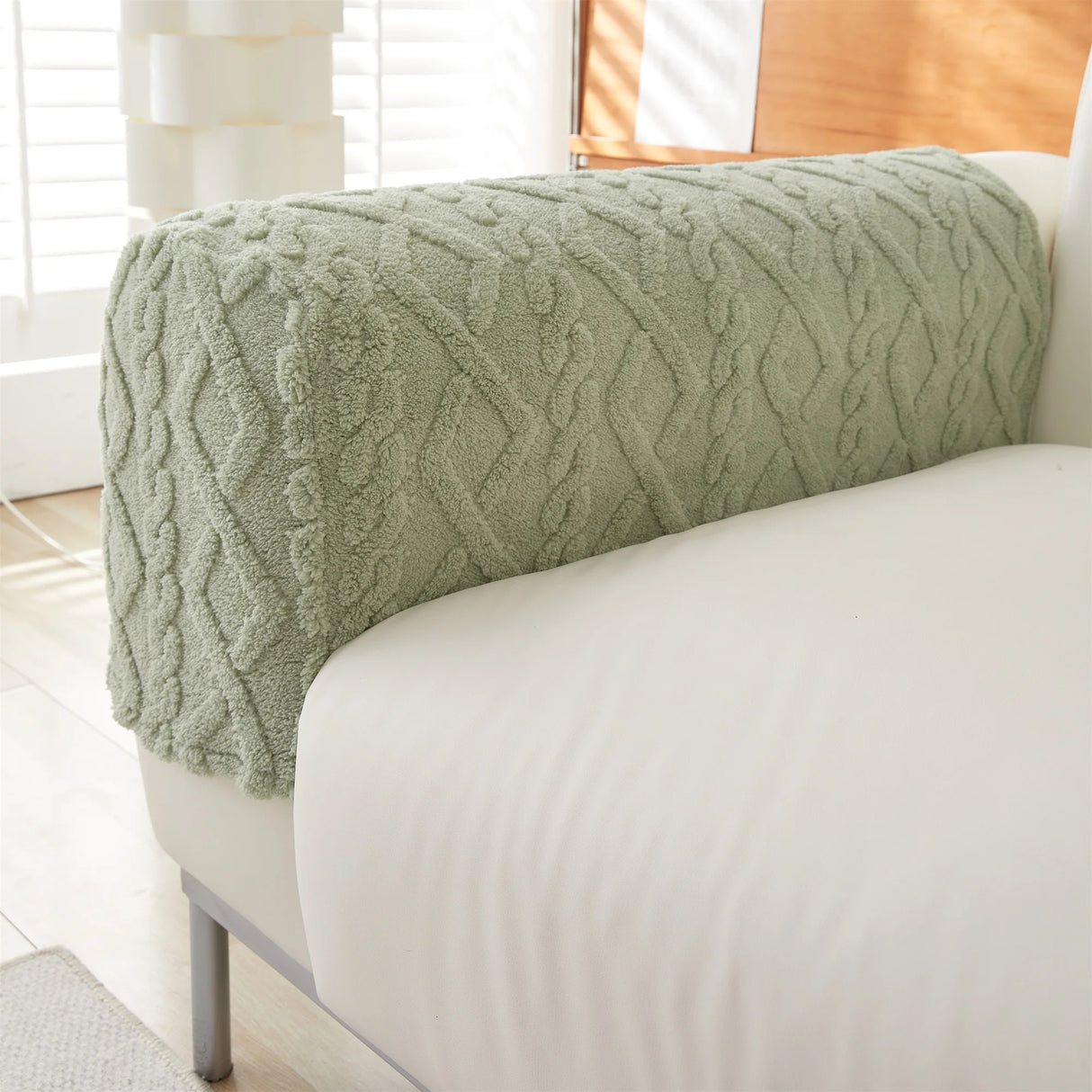 housses protection accoudoirs de fauteuil épaisse anti griffes vert