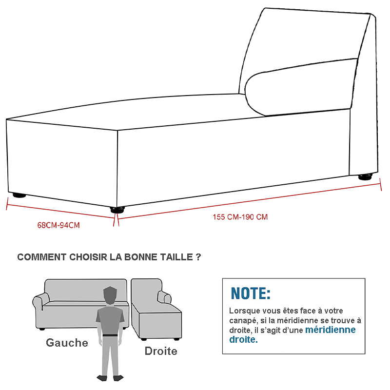 guide des tailles méridienne à droite