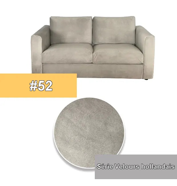 Housse pour canapé IKEA VIMLE personnalisable velours doux taupe