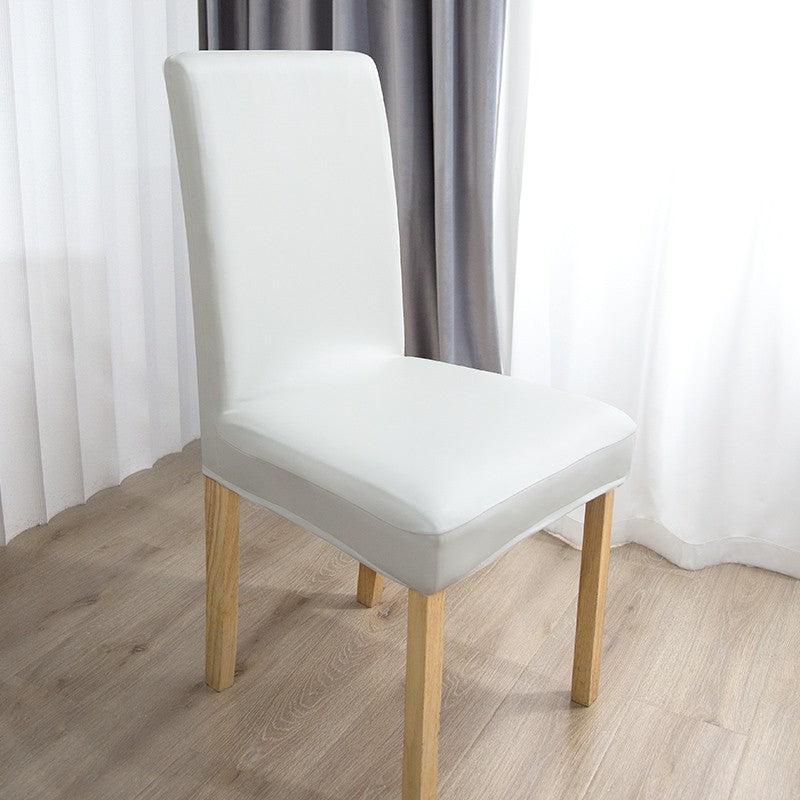zoom Housse de chaise imperméable simili cuir hydrofuge blanc