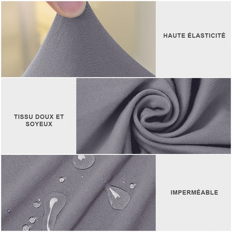 zoom tissu extensible imperméable gris