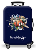Housse de protection pour valise à roulette cabine ou XL motif 1