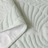 Plaid Jeté de canapé grande taille XXL anti griffures texture feuille d'hibiscus gris