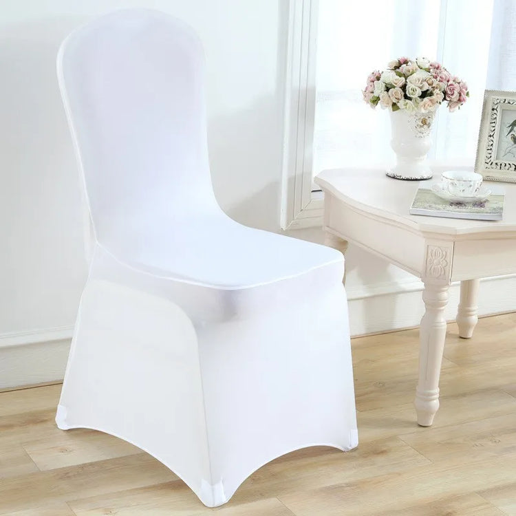 Housse de chaise mariage blanche extensible en lycra