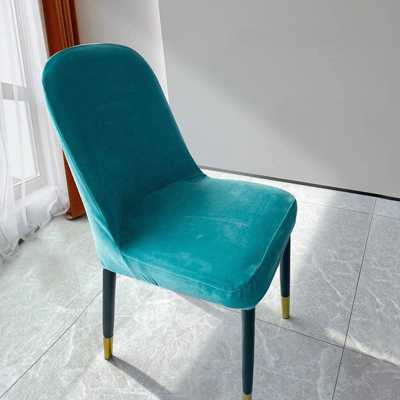 Housses de chaises incurvées extensibles turquoise
