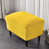 Repose-pieds ikea velours jaune