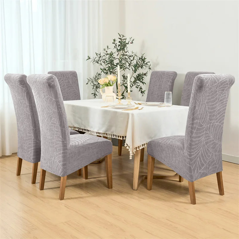 6 Housses de chaise haute imperméable gris clair