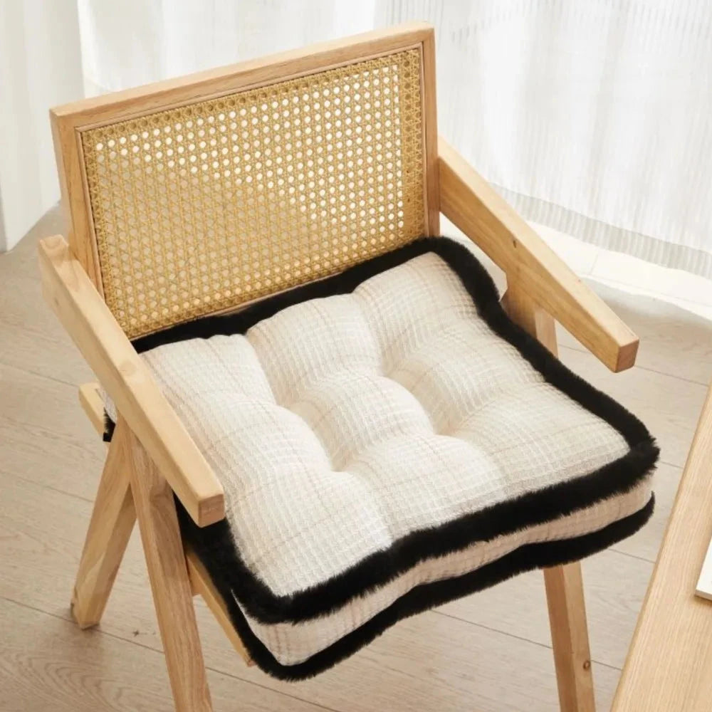 Galette de chaise carré rembourrée matelassée épaisse