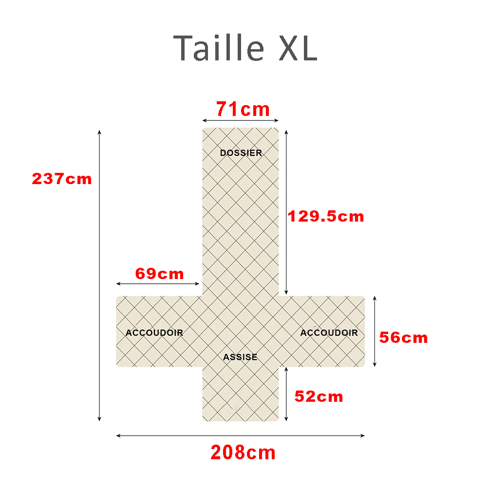 Guide des tailles XL