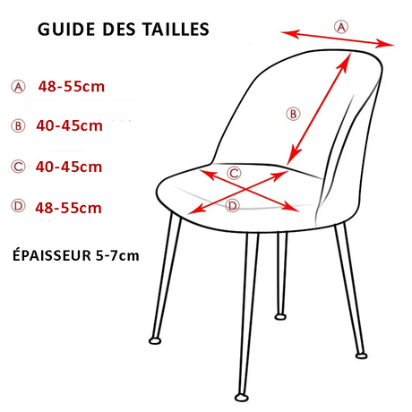 Guide des tailles housse mauricette