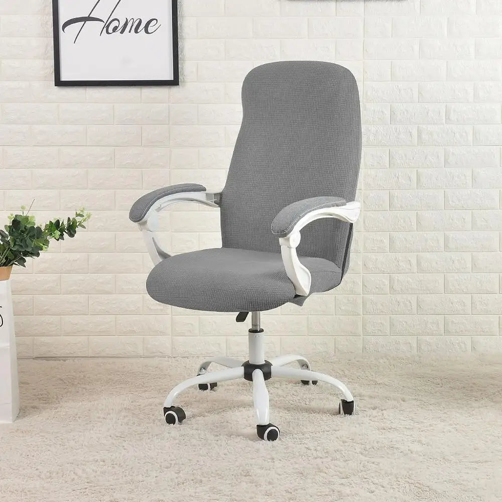 Housses de chaise de bureau extensible gris