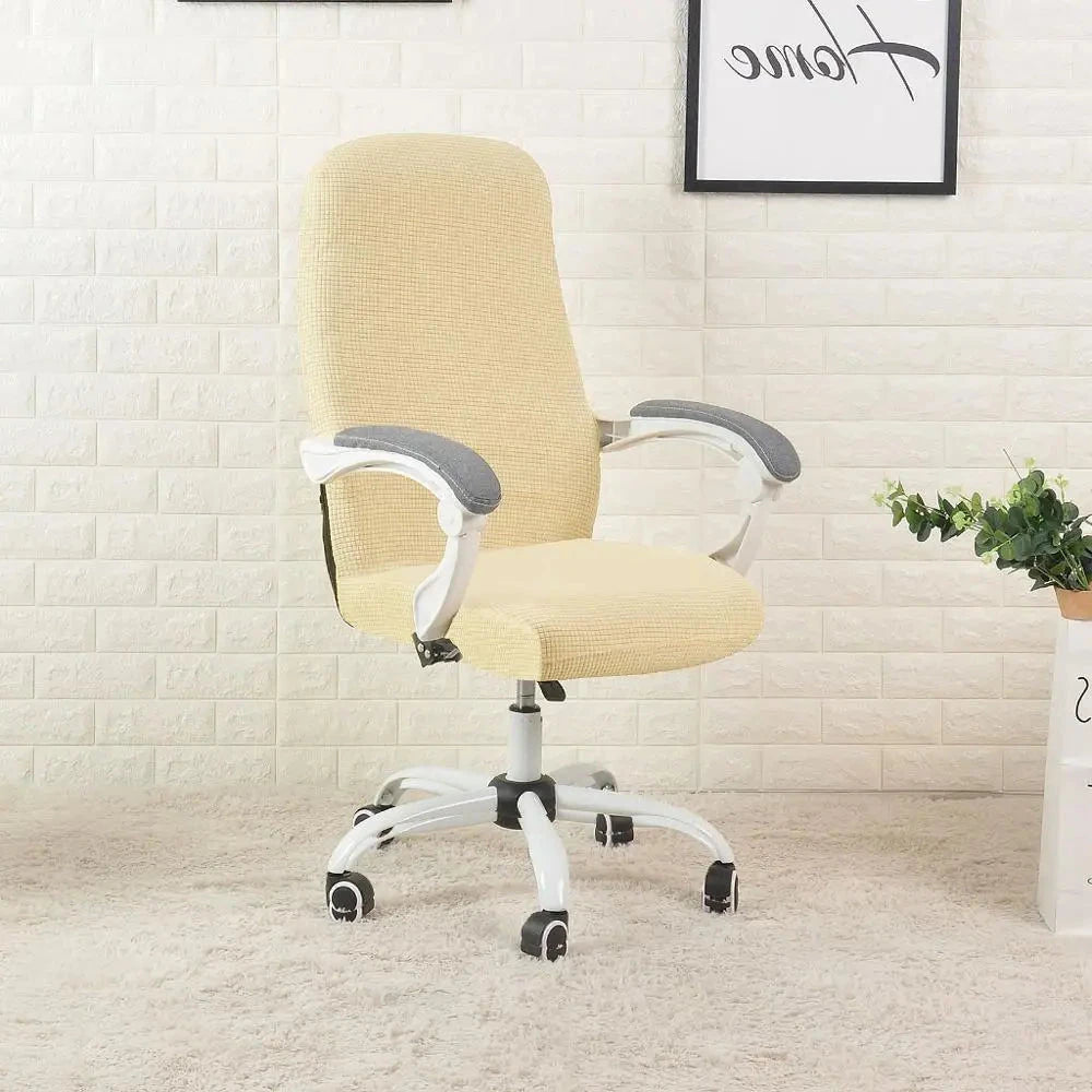 Housses de chaise de bureau extensible et imperméable beige